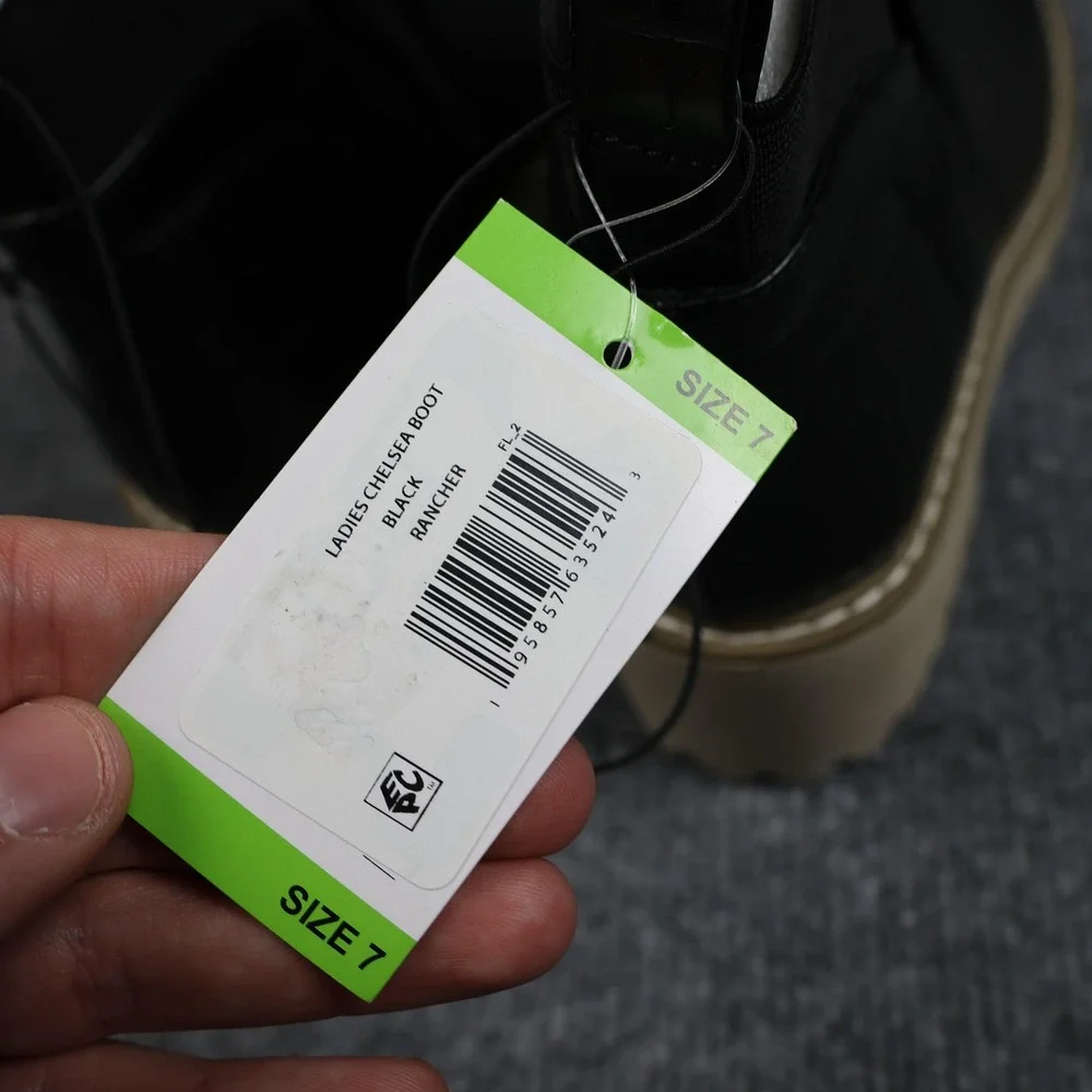 Dolce Vita Rancher Chelsea Boots Womens Size 7 Black Ankle Platform Lug‎ Sole
